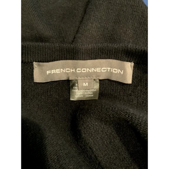 French Connection Black Soft & Stretchy Knit Sweater W/ Exposed Seams, Size M - Picture 8 of 8